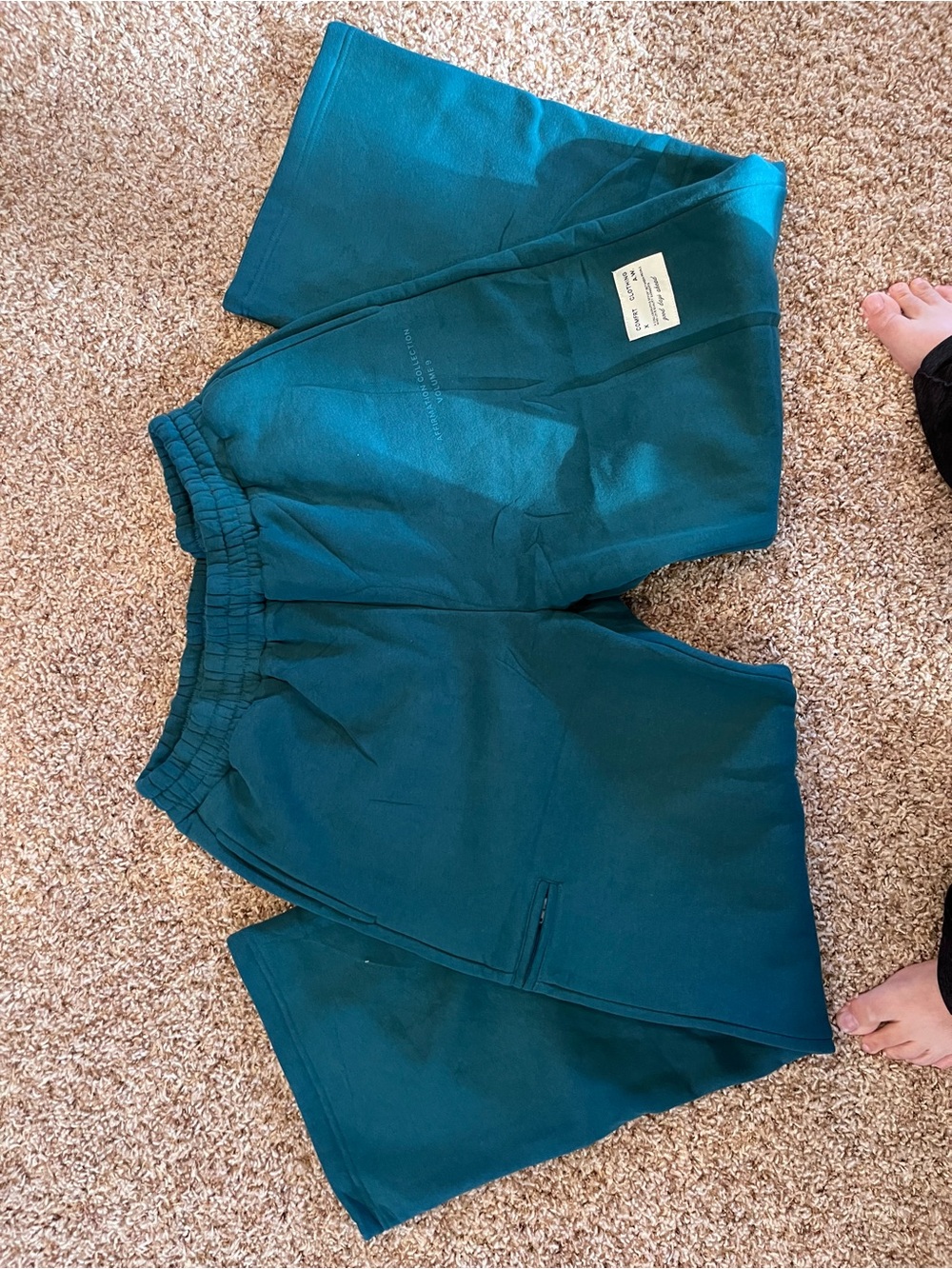 Comft Teal Elastic-Waist Sweatpants